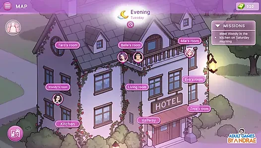 Sex apartment 2: büyük otel oyunu bölüm 2 - bella ve eva ile baharatlı karşılaşmalar