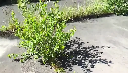 Big boobs fucking in the garden with big cock