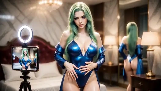 Mature Wife Revenge - Green Hair Beauty Leaks Milk After Catching Husband Cheating