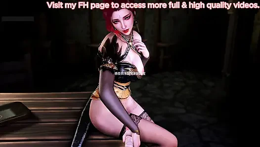 Ganimetli pikseller: 3 boyutlu tanrıça uyanıyor- 3 boyutlu animasyon hentai