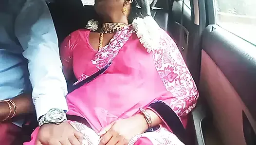 Sexy saree telugu aunty dirty talks,car sex with auto driver part 2