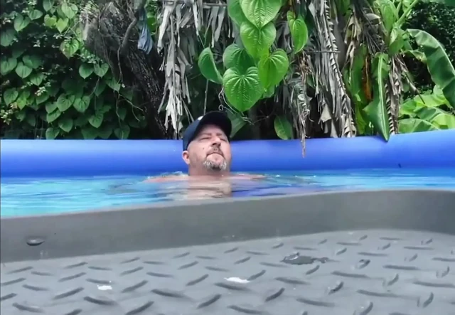 Cute Chub In The Pool