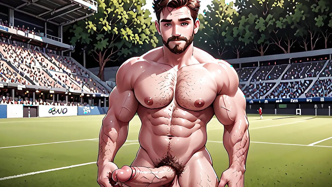 Musclée et entièrement nue