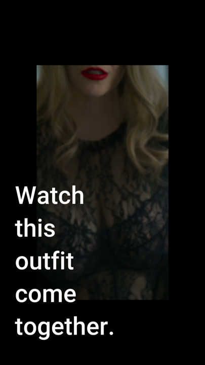 Gorgeous! A black outfit on a MILF with a big butt