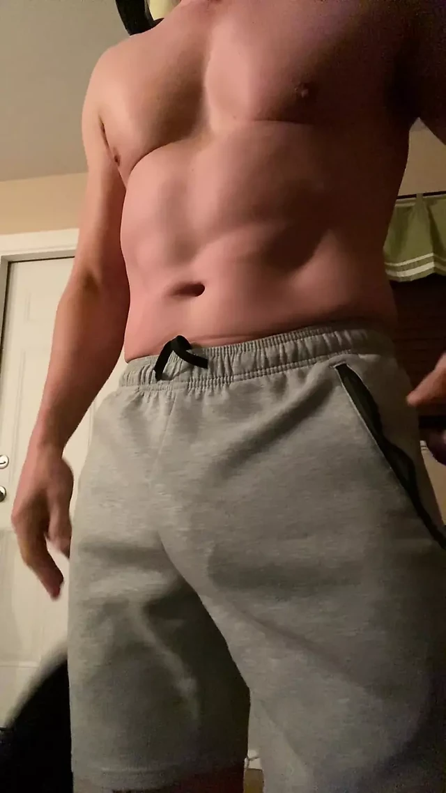 Grey Sweat Pants Slow Strip