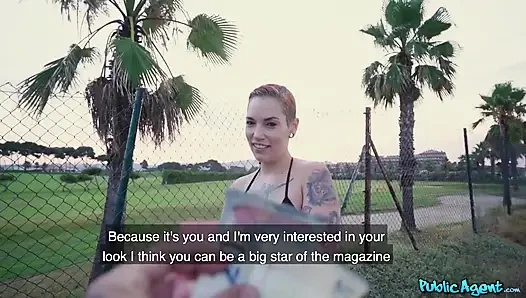Public Agent - Topless Tattooed Cover Girl Silvia Rubi Loves It Hard