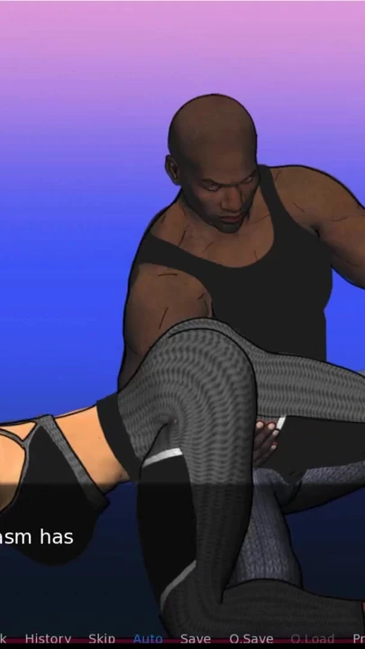 Iconic moment from "A Couple's duet of love and lust #2 -  Nate went tom the gym where Darral helped her"