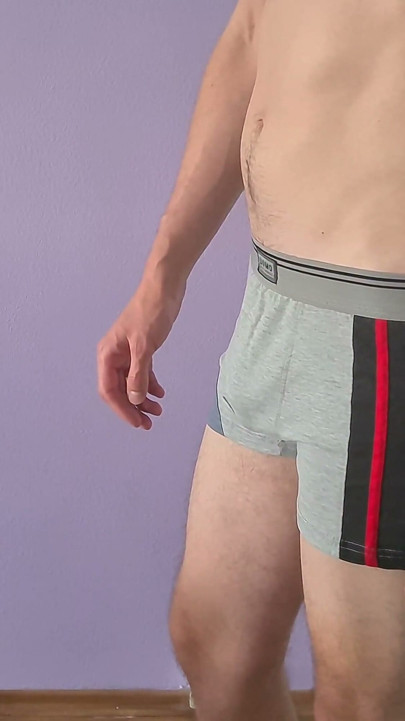 HOT BOXERS SHOW - I'm trying on some of my boxers with touching myself and my hairy dick closeup 4K | Clip 3