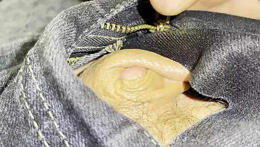 Super tiny cock rubbed until orgasm