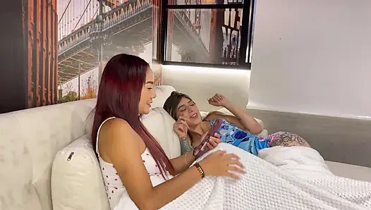 Ночь ужаса и удовольствия: Эллисон Свит и огромная Молли Смит пожирают друг друга между стонами