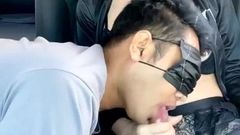 Ladyboy cums hard in his mouth (Short)
