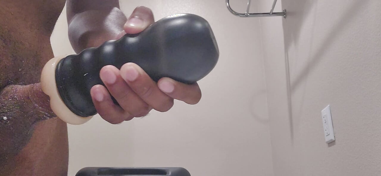 Fucking my sex toy, thinking about cumming in someone's ass