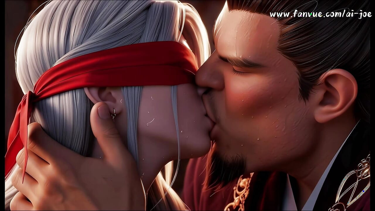 Cuckold Husband Watches Fat Bull Fuck His Blindfolded Red Concubine AI-generated