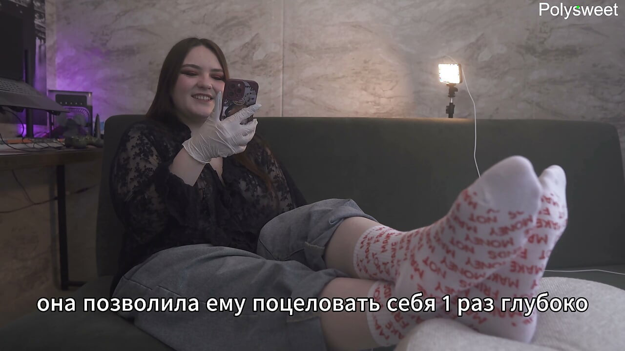 SP Porn story - Girl in latex gloves fucked a guy with a strap-on and pussy (Russian, femdom,cunnilingus, pegging)