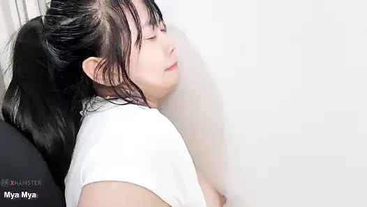 Anal Deep Fuck while Hair Washing with Cute face fucking Asian girl