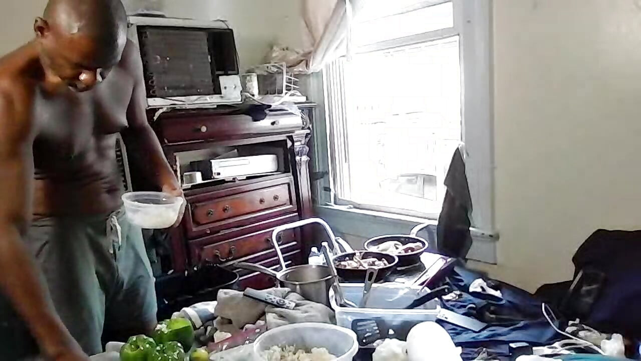 A different view of the chicken I fried in my room with the Portable Electric Stove Tops