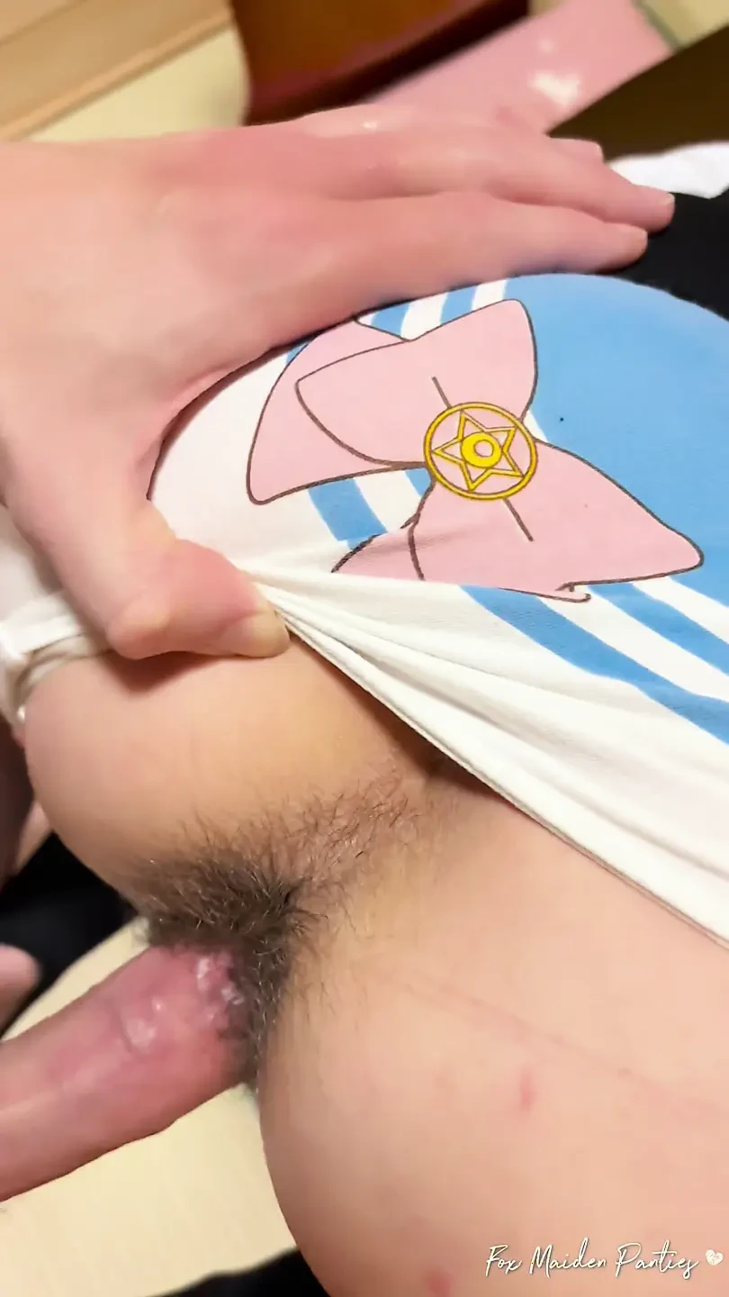 Rip My Pantyhose and Fuck My Hairy Pussy in Sailor Moon Panties