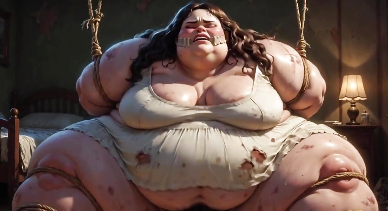 Virgin Fat SSBBW Bound - Scared & Begging for Cock in Her Hairy Pussy