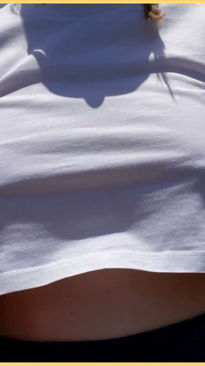 Perfect Braless Tits in Public