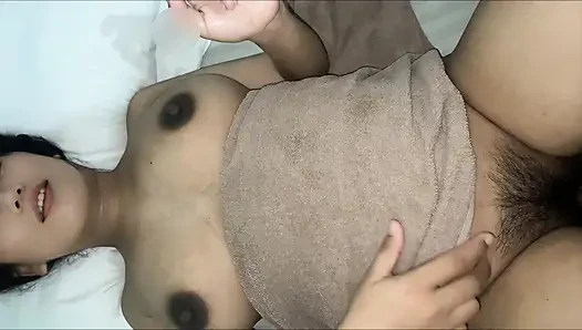 Fucking stepmother until sperm comes out in her pussy