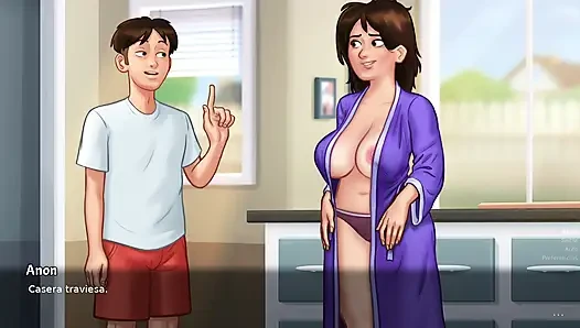 Stiefmutter ist unersättlich will sex und mehr sex, Sie wird nicht müde, jeden tag und jeden moment liebe zu machen - sommer-saga