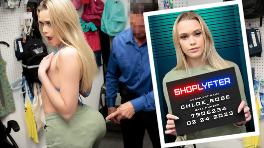 ホットモデルのクロエローズがトミーガン将校の店からビキニを盗んだことで叩かれます-Shoplyfter。