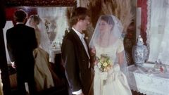 Scenă de nuntă vintage cu labă cu mănuși