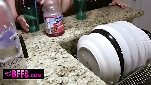 Lascivious ladies with loose morals sucking & fucking during real bachelorette party