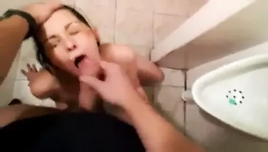 Amateur Gets Fucked And Facialed In The WC