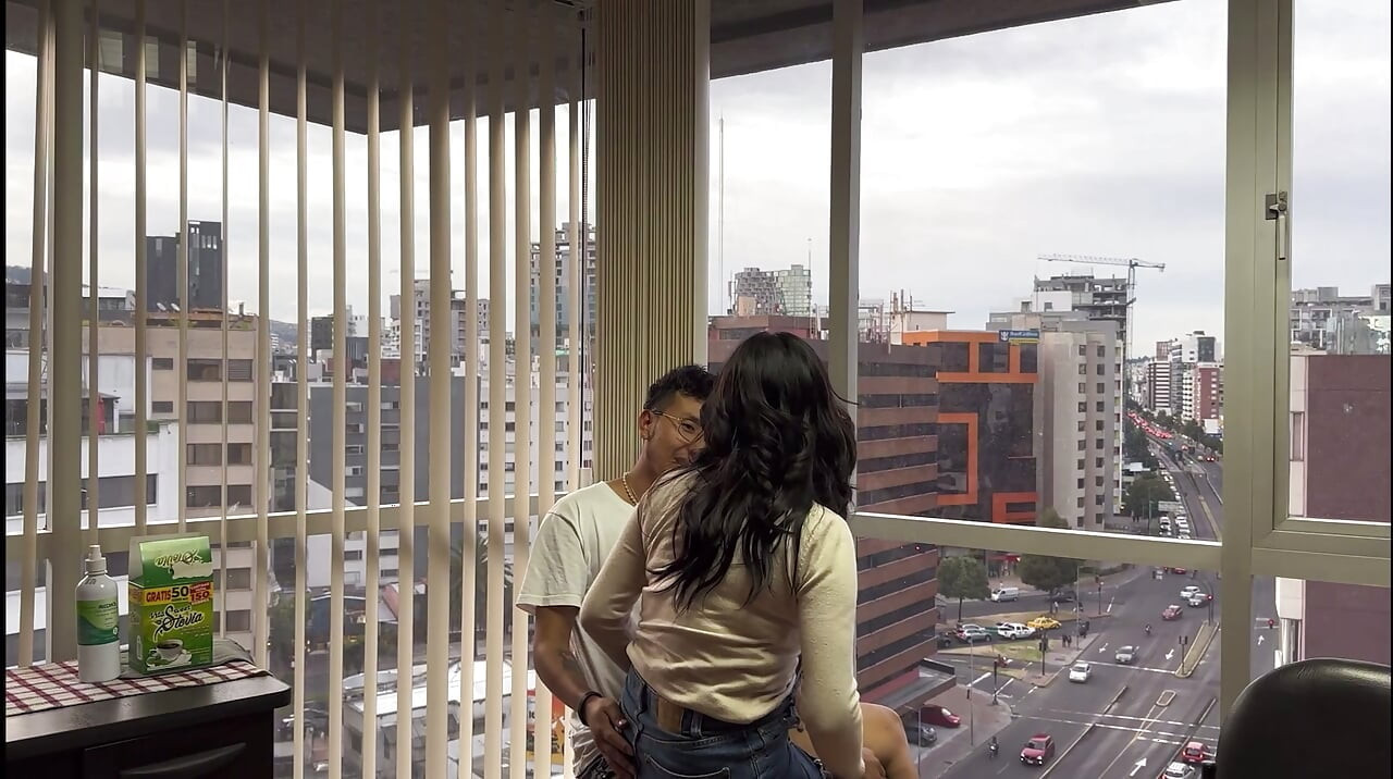 Sexy big ass fucked on desk when boss comes out