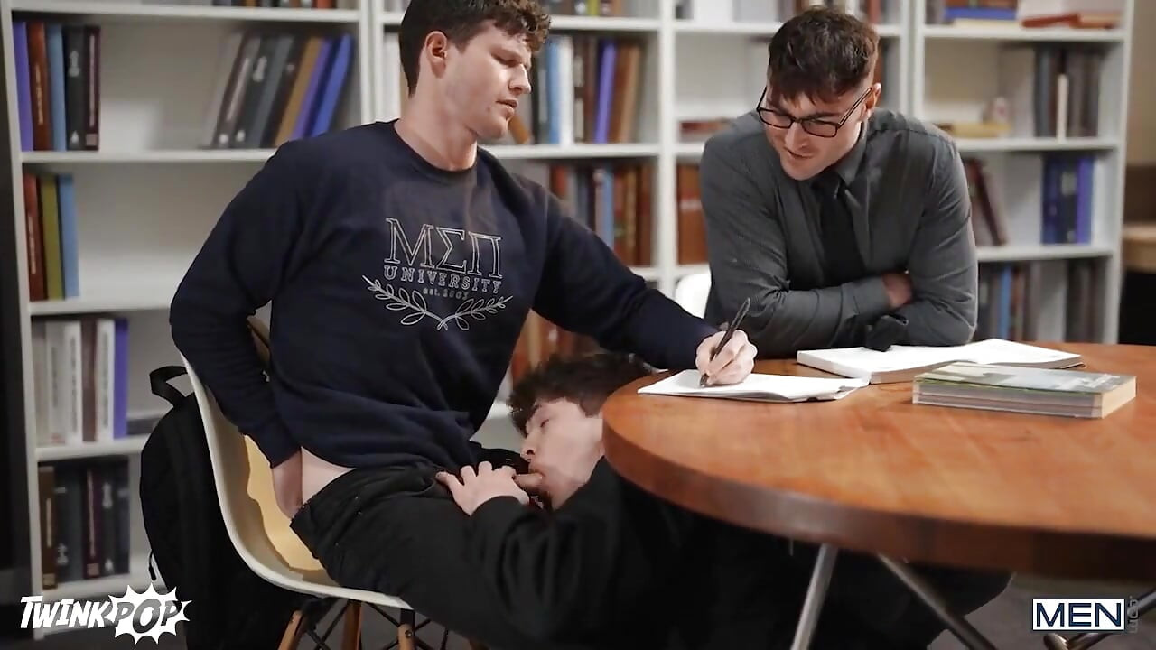 Twink Pop - Professor Michael Boston Gives Favorite Hunky Student Finn Harding Some and Shares a Twink