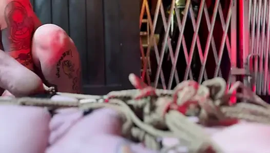 Rope Tied with Vibrator and Anal Hook by Goddess Dita