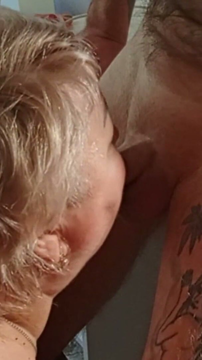 Stepmom gives me pleasure with her hands and mouth until I cum | Clip 1