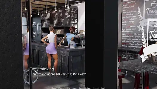 Maceracı çift 95 kafedeki kız külot giymiyor ve beni izlerken gördü