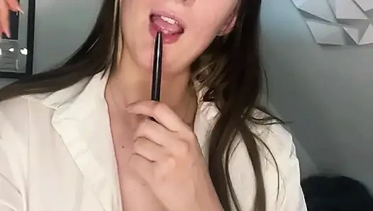 Freche krankenschwester in einer kurzen uniform, ASMR WICHsanleitung