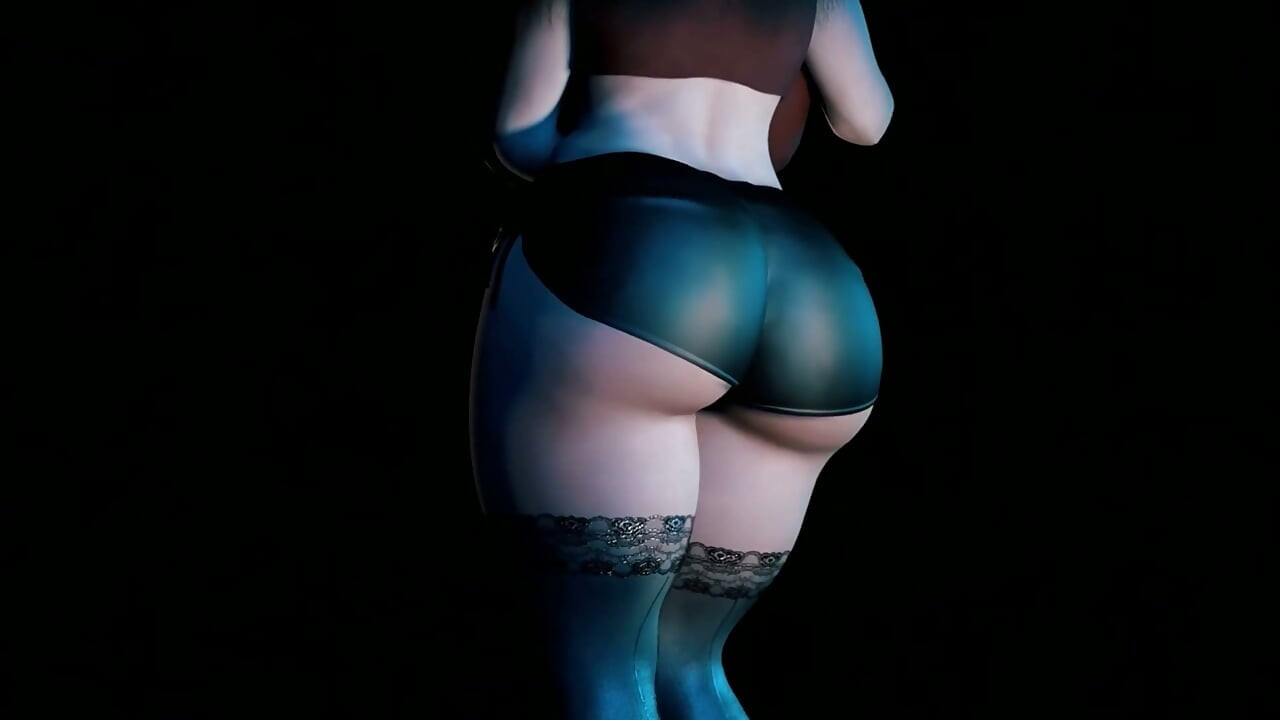 3D peitos enormes milf nua seus peitos enormes e bunda grande foi fodida por cara curto