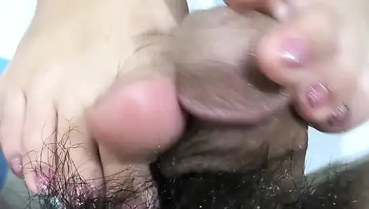 He Told Acoletteyyy to Stop But She TEASED His Cum Out Anyway with Her Cute Rounded Big Toe