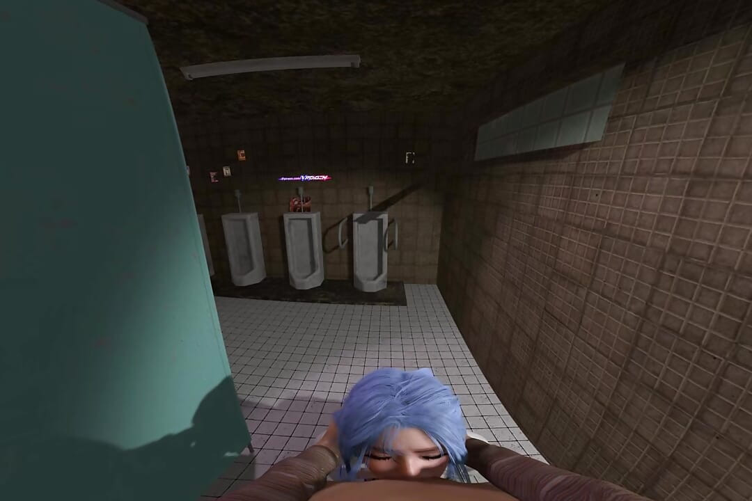 VR180-Blue Marine in the Toilet 1(BJ) Pov