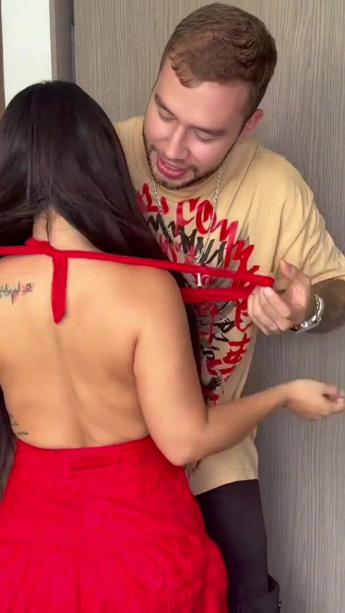TikTok challenges With my best friend he makes me end up fucking him and making him cum in my mouth | Clip 1