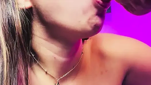 Playing with my big tits