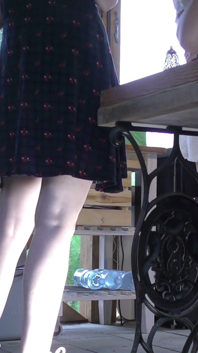 Rainy Day Barbeque Party with Short Skirts No Panties and with Small Thongs on Try On Haul Day with Leon Lambert Girls | Clip 1