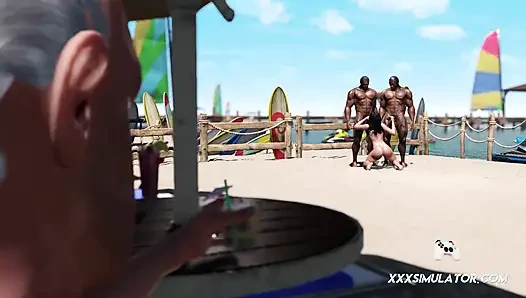 Bu vahşi 3 boyutlu grup fantezisinde birden fazla vücudunu ele alıyor