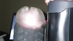 Cumshot compilation with automatic stroker
