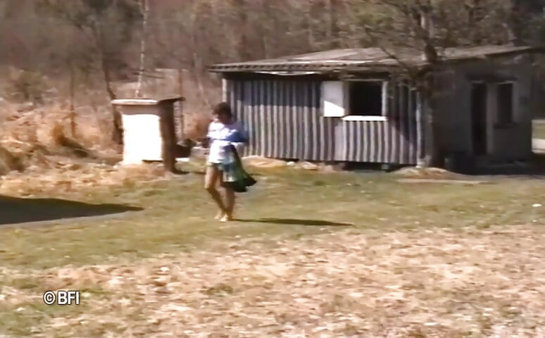 Girl like to suck and gets spanked outside.
