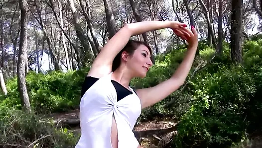 The fresh girl Charlotte De Castille is horny with brown