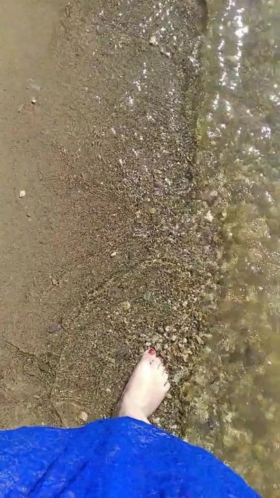 Feet, walk, beach