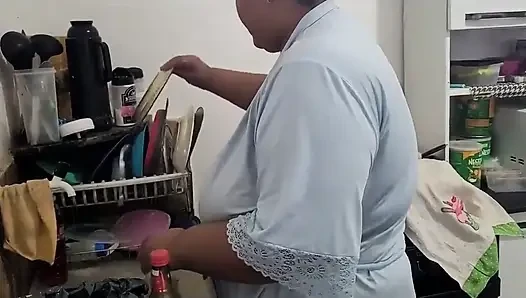 Stepmother, Let's Fuck in the Kitchen? (she Took a Lot of Cum in Her Mouth)