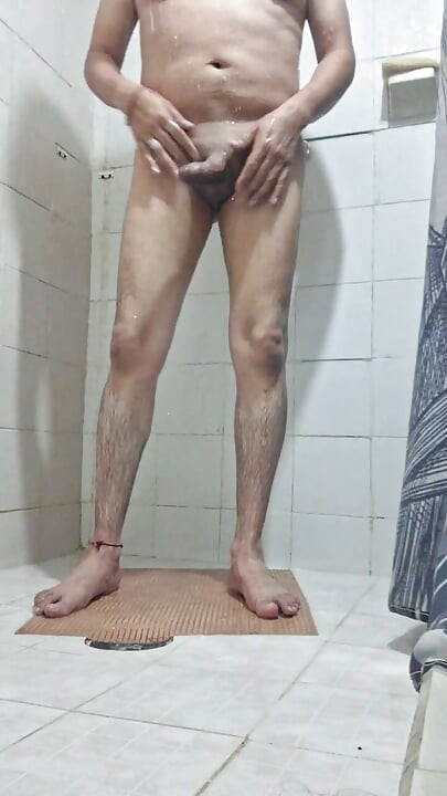 Relaxing in the shower