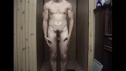 Young fit boy Darren strips HUGE COCK