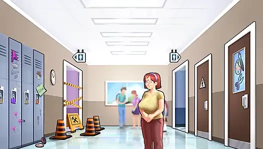Summertime saga - extra classes are helping big beautifully boobs